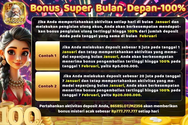 Bonus Super Bulan Depan - 100%